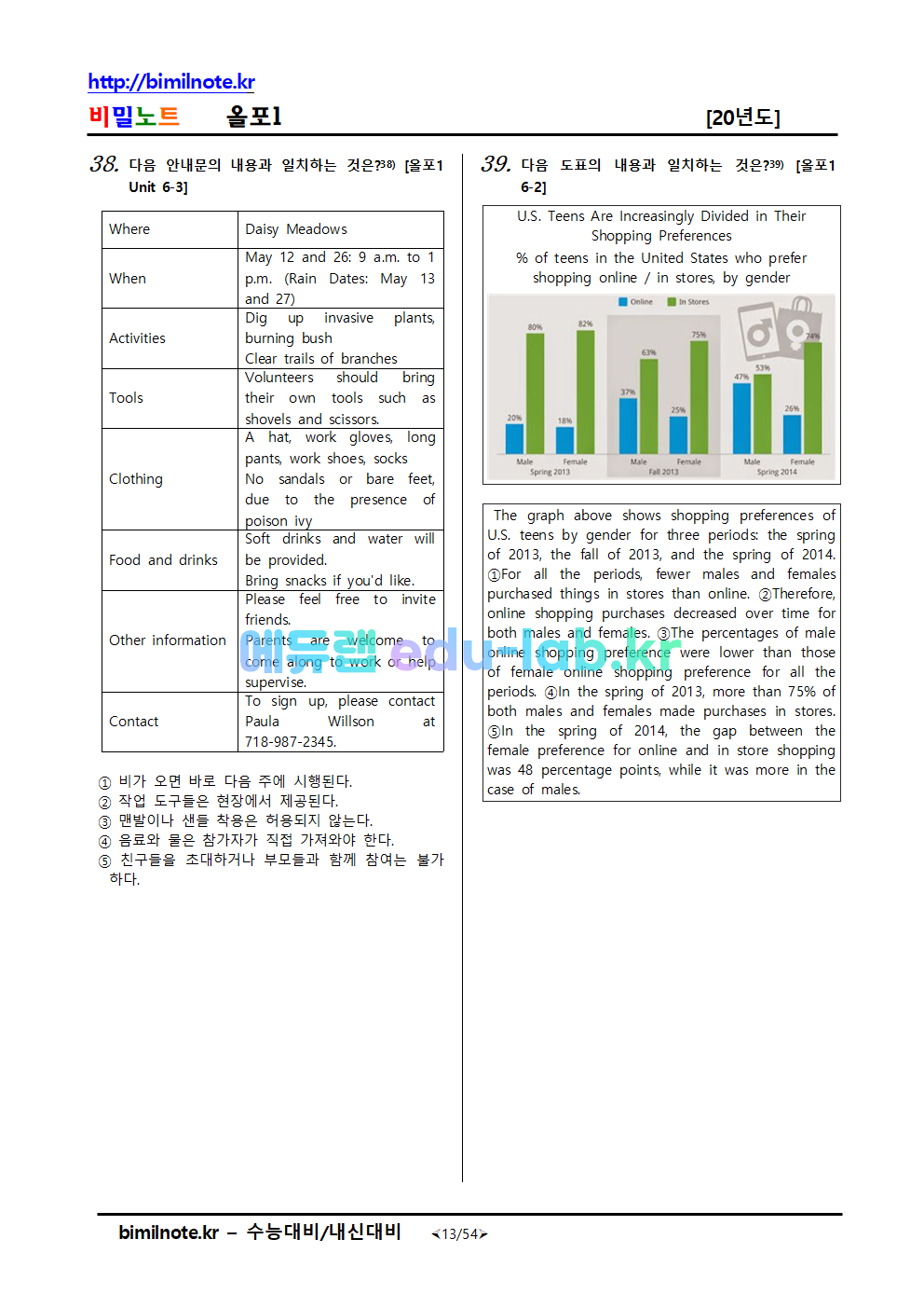 20년 올림포스1 기출문제 5-9강