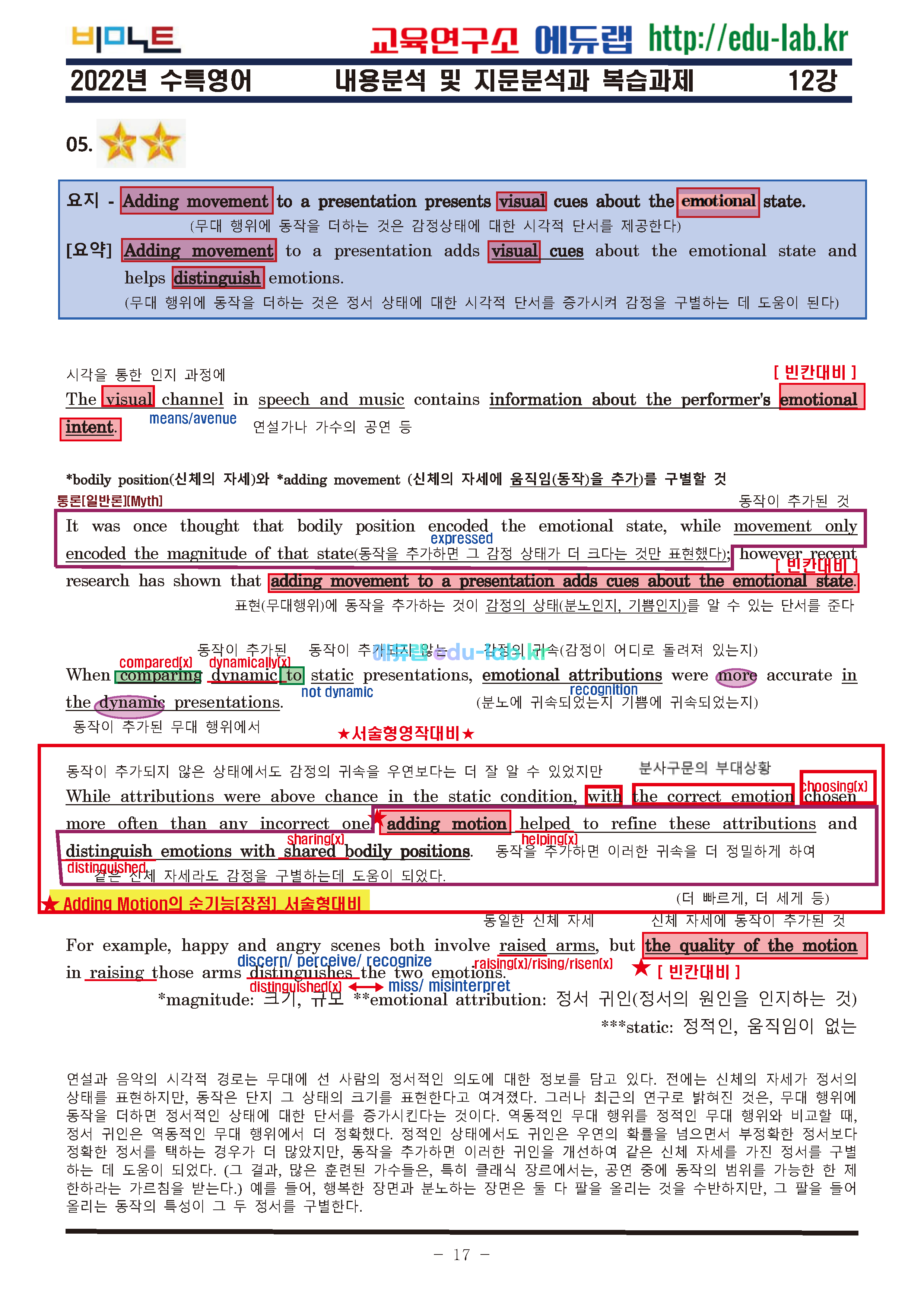 [비밀노트]_2022년 수특영어 12강 지문분석과 복습 5단계 - 최종찍기(수정)