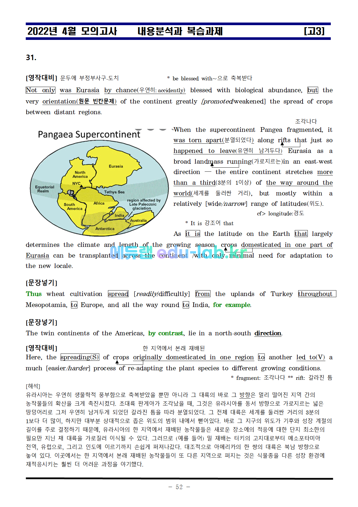 2022년_4월_고3모의고사_지문분석 및 복습자료