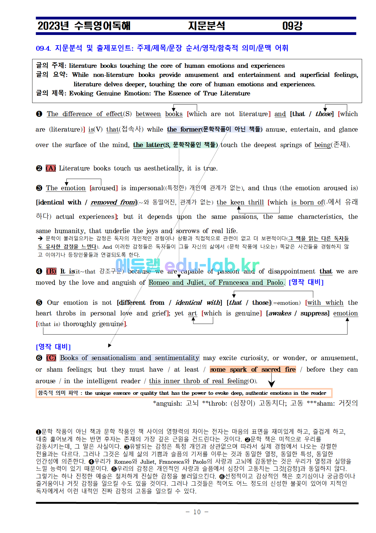 비밀노트_에듀랩(edu-lab.kr)_24_수특영어독해 09강_차별화된분석_임세연쌤