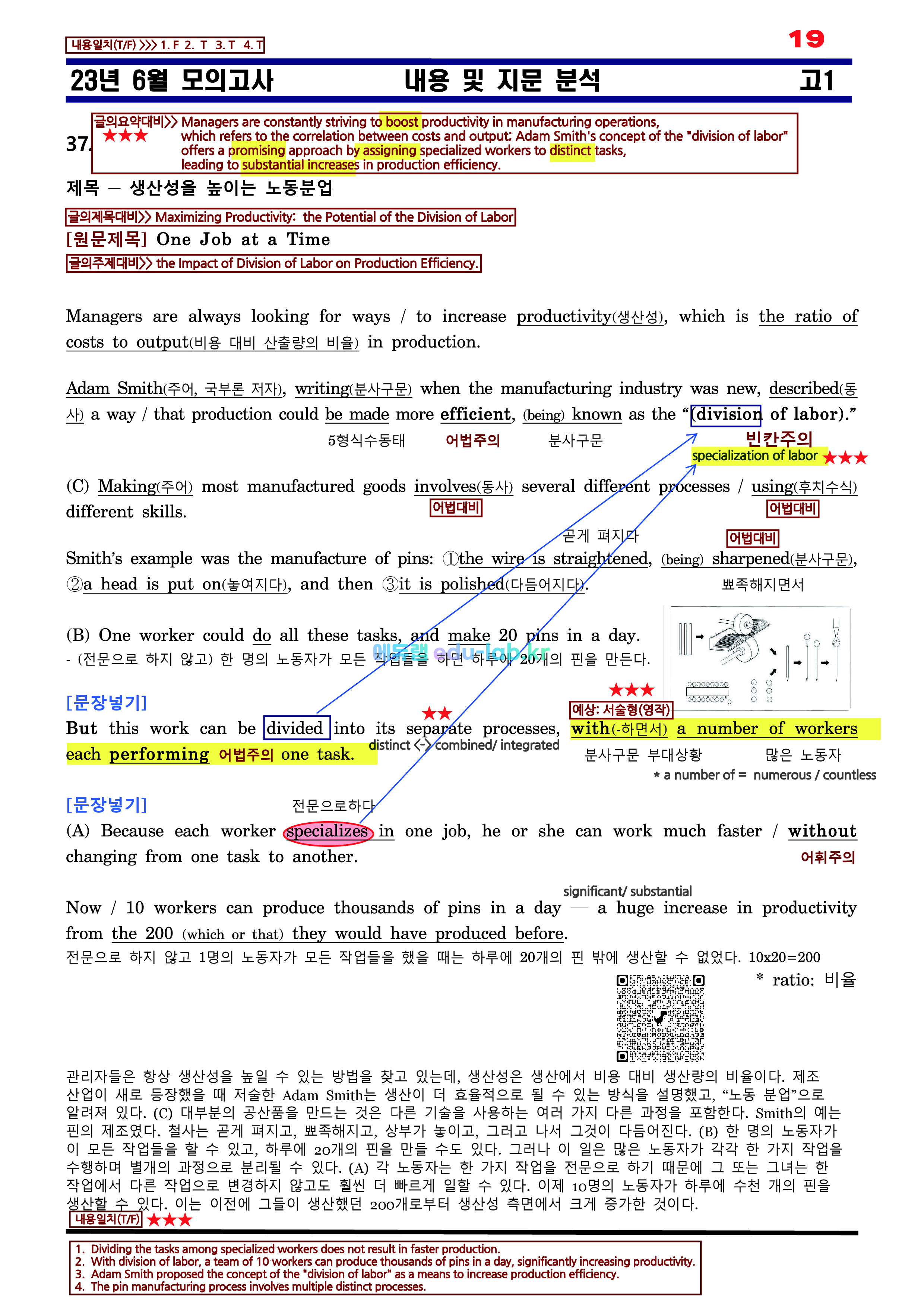 [비밀노트(edu-lab.kr)] 6월 고1 차별화된 최종찍기_(31-45) - TOTAL_유의어반의어_분석_복습자료 [Nanum Gothic체](39번 내용일치수정됨)