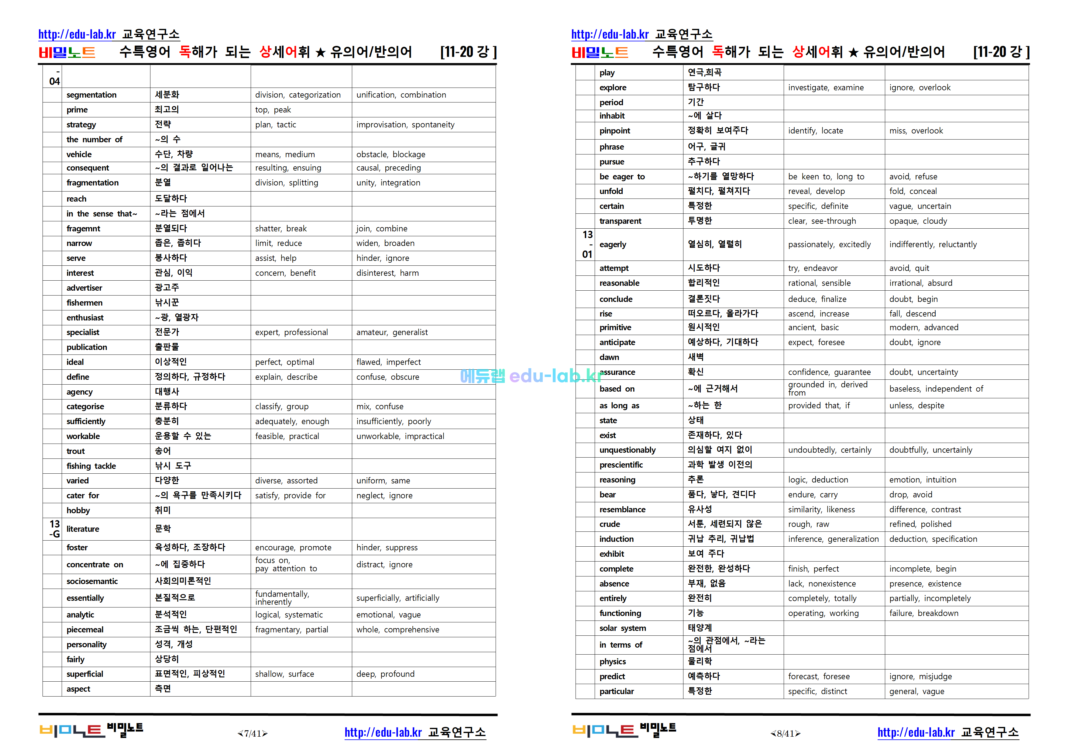 [비밀노트_에듀랩(edu-lab.kr)] 25년 수특영어 독상어(독해가 되는 상세 어휘)_11-20강-테스트포함