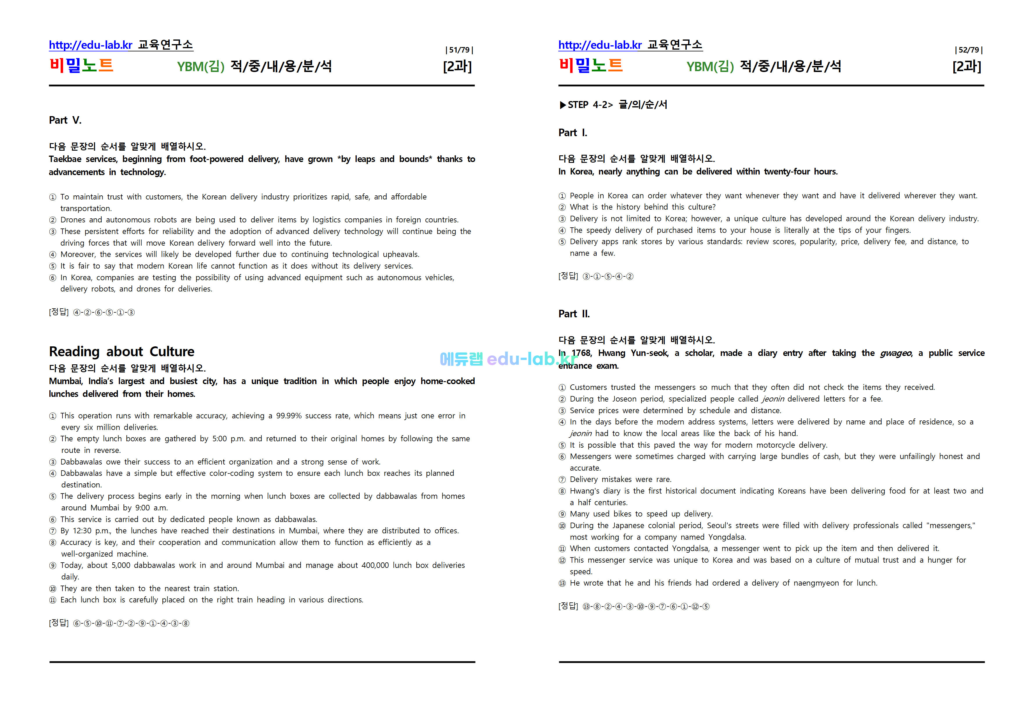 [비밀노트_에듀랩(edu-lab.kr)] 공통영어2 ybm(김) Lesson2 적중내용분석 및 단계별복습 Full Version (프리패스=정회원전용자료)
