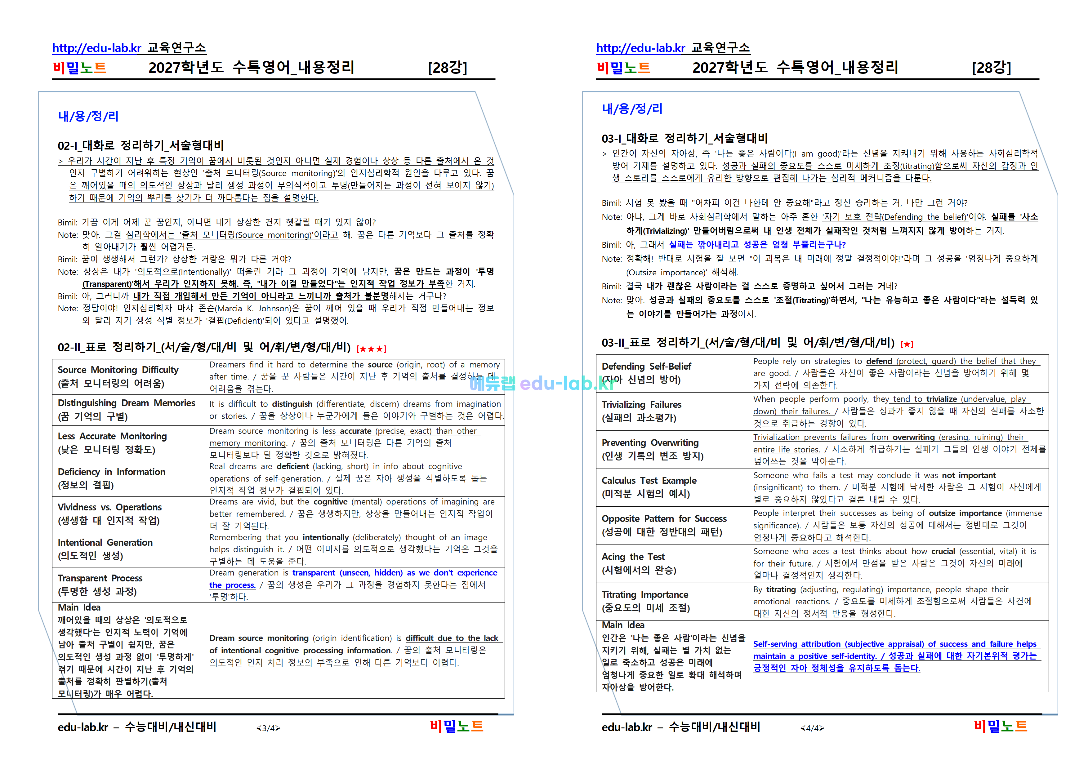 [아이들 탄성-고득점지름길 자료] 27학년도 수특영어 27-30강_내용정리(프리패스=정회원 전용자료)